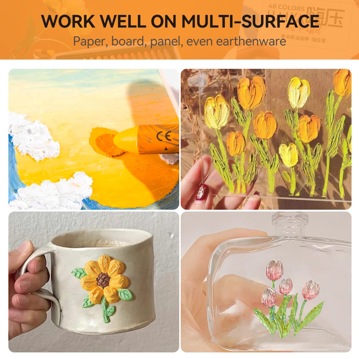 Paul Rubens Oil Pastels, 72 Colors HaiYa Artist Soft Oil Pastels Vibrant and Creamy, Art Supplies for Artists, Beginners, Students, Art Painting