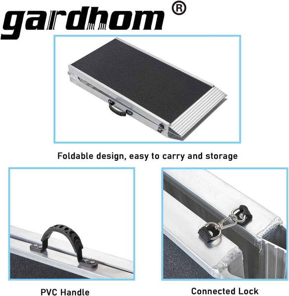 Aluminum Dog Car Ramp 183x38cm Anti Slip 180kg Capacity Cars SUVs Gardhom