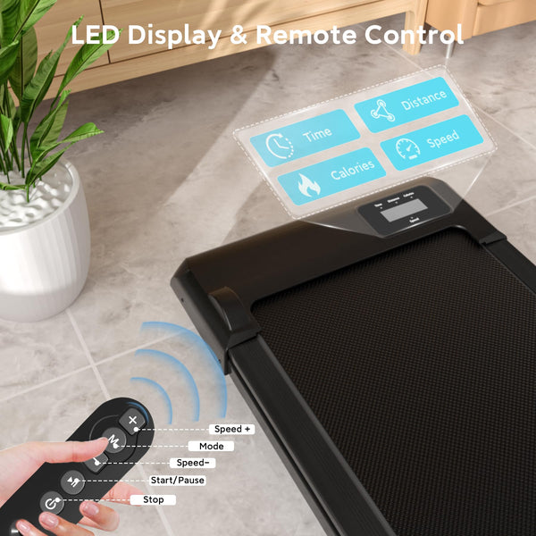 Walking Pad, Under Desk Treadmills For Home, Silent Portable Treadmill, Remote Control and LED Display