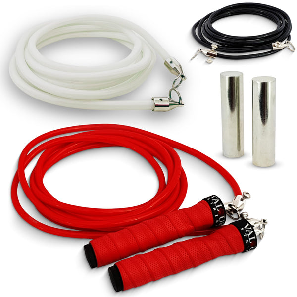 Valour Strike Weighted Skipping Rope | Best Jump Rope for Cardio Training & Home Workouts Outdoor | Weighted Skipping Ropes for Fitness Exercise
