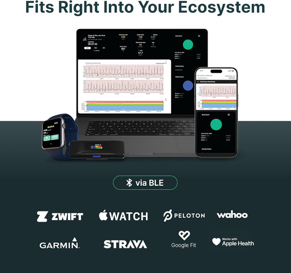 Frontier X2 Smart Heart Rate Monitor Chest Strap, Wireless Heart Health Monitor with Strain, Breathing Rate, and Fitness Tracking with Continuous Heart Rate Monitoring
