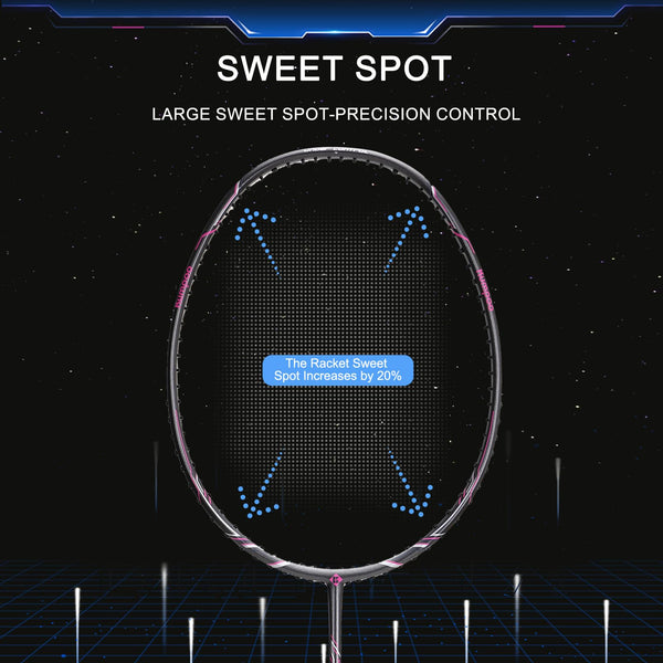 KUMPOO Badminton Rackets Set Professional Badminton Racquet: Full Carbon Fiber Badminton Rackets set of 2 for backyards, Lightweight Badminton Rackets