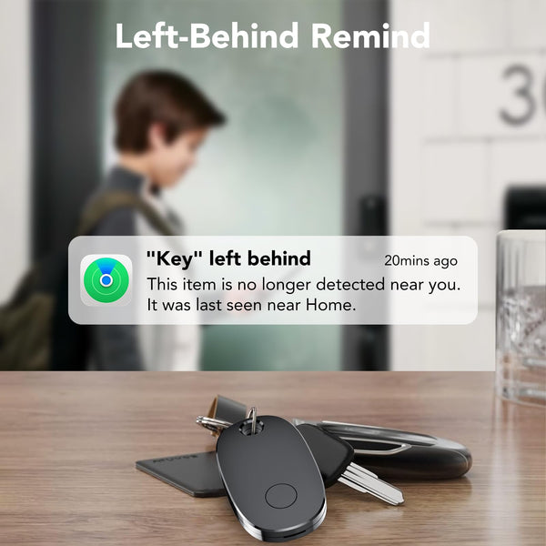 Air Tags-4 Pack, Bluetooth Tracker Works with Apple Find My APP (iOS Only), Keys Finder and Item Locator for Luggage, Backpack, Suitcases, Replaceable Battery, IP67 Waterproof Tracking Tag