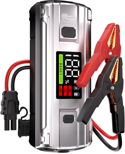 Jump Starter Power Pack Car Battery Starter 2000A 12V for 7.0L Gas & 6.5L Diesel with 12V/6A Output Extension Port, Portable Car Battery Booster 16000mAh Power Bank, High-Efficiency for All Weather