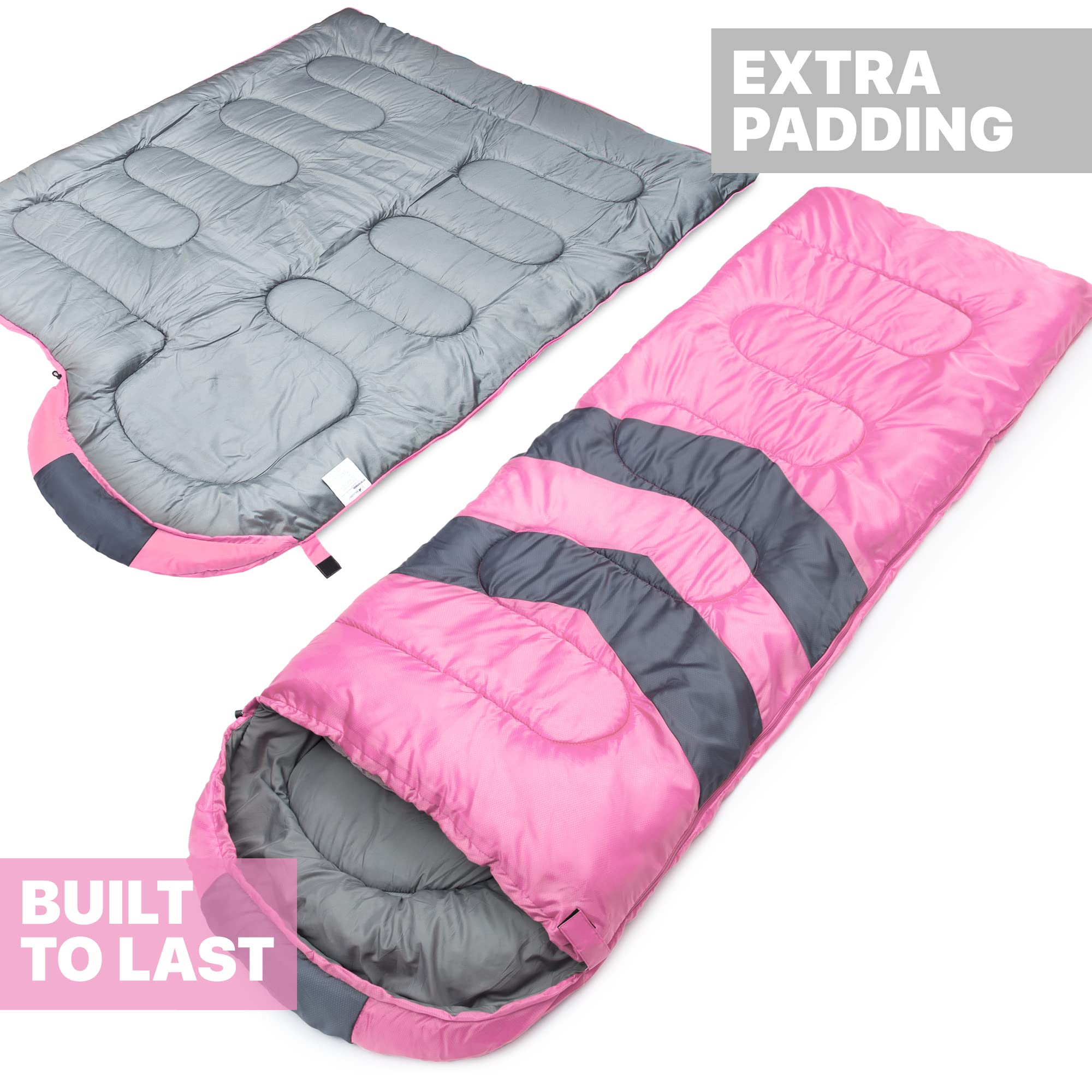 MalloMe Sleeping Bags for Adults & Kids Sleeping Bag 3-4 Season - Ultralight Backpacking Sleeping Bag Cold Weather & Warm, Lightweight Compact, Single Adult Girls Boys Winter Sleep Camping Accessories