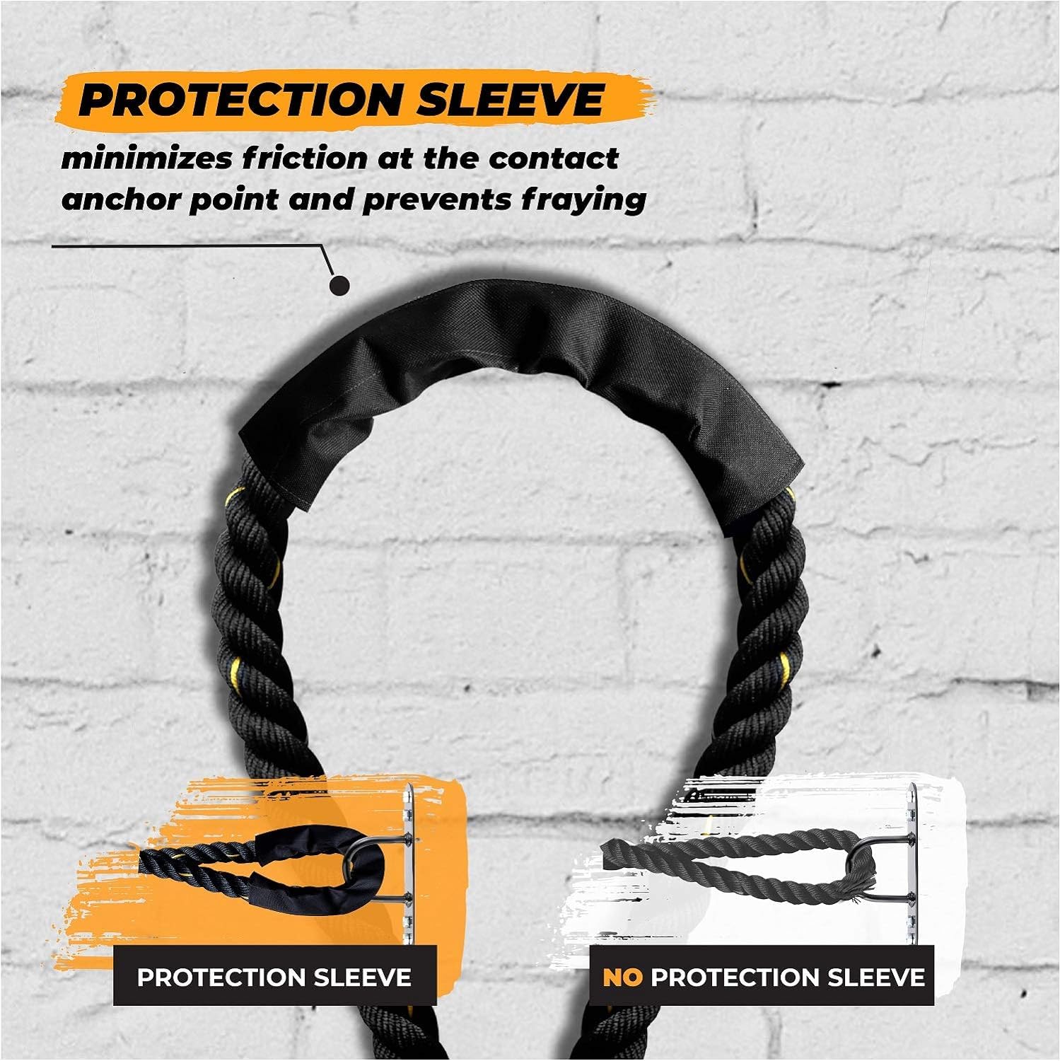 Yes4All Unisex Yes4All Unisex s WE3N Battle Poly Dacron Workout 1 5 inch 30 ft Length Exercise Rope 5in 30ft, A. 3.8 cm - 9.1 m, A. m UK, Without