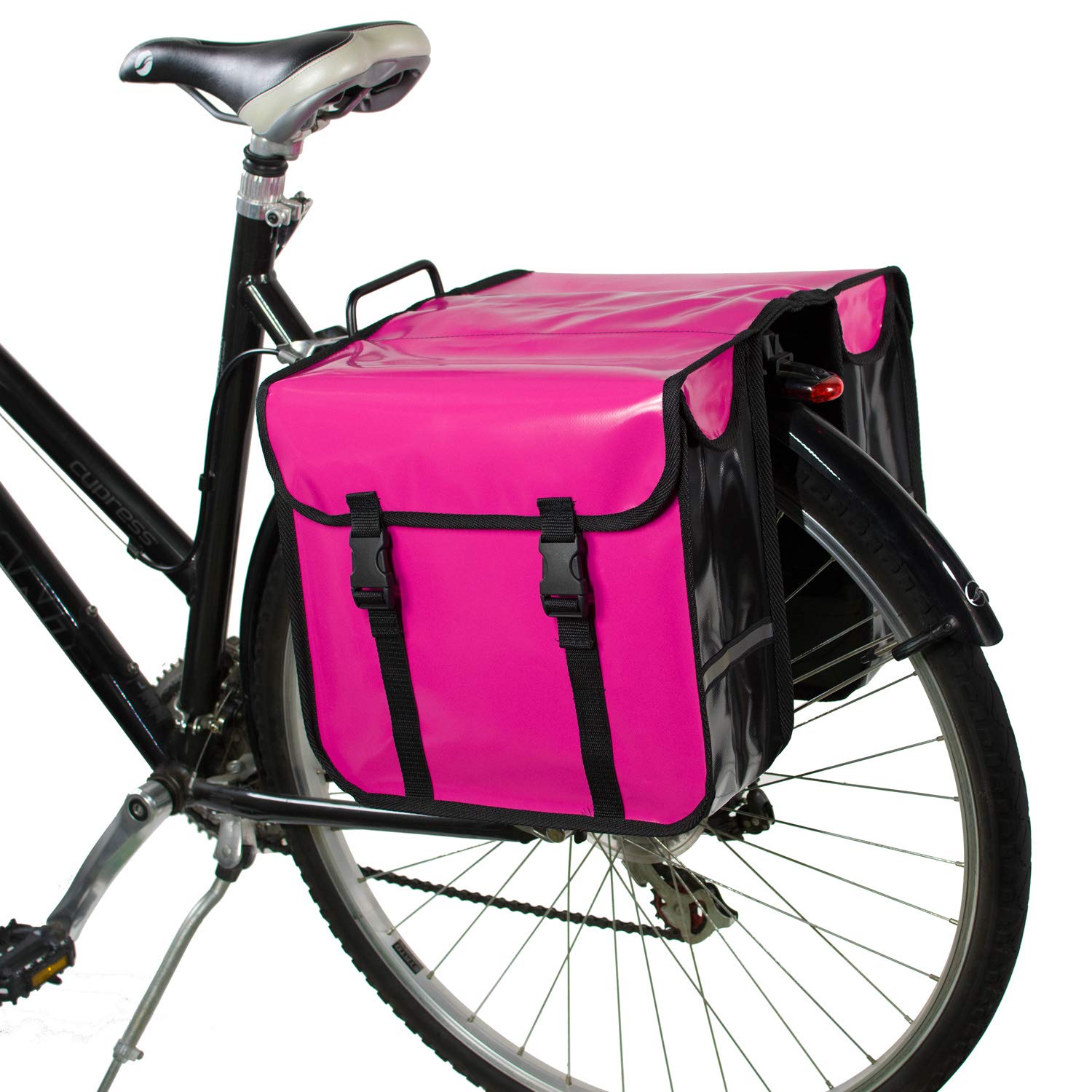 BikyBag Classic CW - Waterproof Bicycle Double Pannier Bag Bicycle Cycle Bike Shopping (Pink)