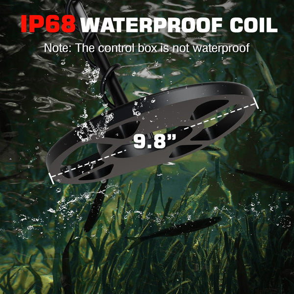 DR.ÖTEK Metal Detector for Adults & Kids, Upgraded Waterproof Gold Detector with Pinpoint & Terrain Modes, One-Click Quick Matching, 6 Modes, Higher Accuracy, Lightweight & Easy to Use