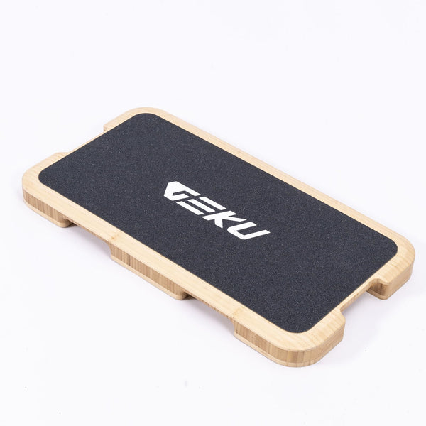 GEKU FIT Bamboo Fitness Board for Resistance Band Workouts - Eco-Friendly Exercise Platform with Non-Slip Surface for Strength Training, Stretching,