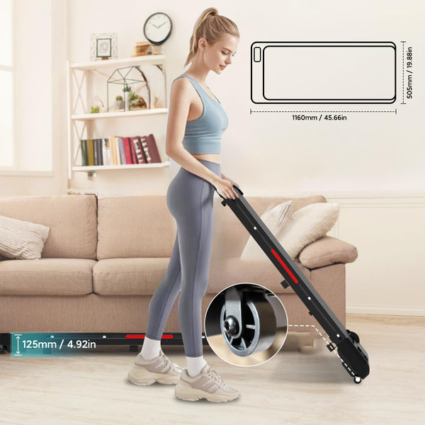 Walking Pad, Under Desk Treadmills For Home, Silent Portable Treadmill, Remote Control and LED Display