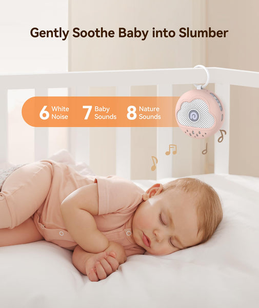 Dreamegg White Noise Machine, Portable Sound Machine Baby Features Powerful Battery, D11Max Sleep Aid Sound Machine for Baby Adults 21 Soothing Sounds for Sleeping Nursery Travel Gift USB Rechargeable