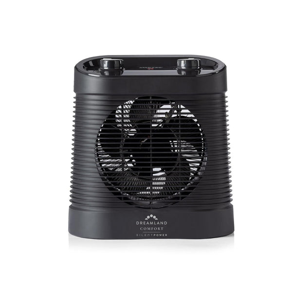 Dreamland Silent Power Pure Portable Fan Heater - Low Energy for Home Use, Quick Heat Up with 4 Heating Modes, Silent Space Heater, Energy Efficient Ionizer and Air-Purifying Heating Technology