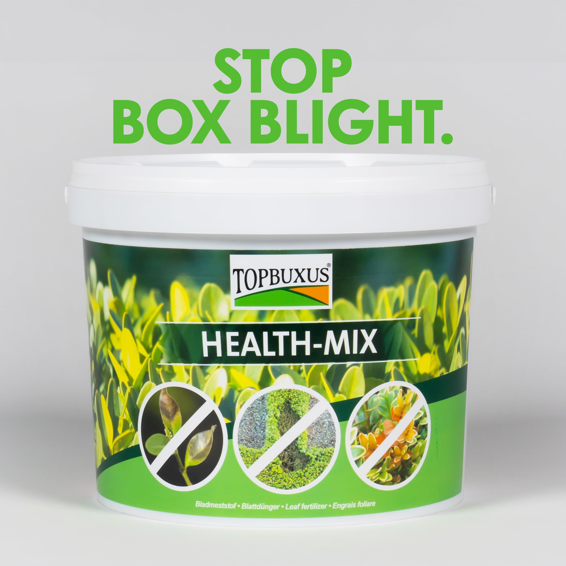 TOPBUXUS HEALTH-MIX - Leaf Fertilizer to Stop and Prevent Box Blight - 2kg for 1000m? Boxwood