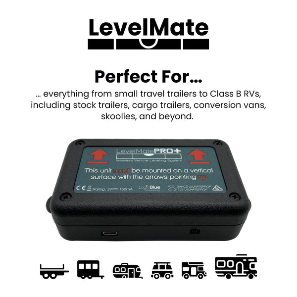 LogicBlue Technology LevelMatePRO Wireless Campervan Leveller, Caravan Accessory for Levelling, Motorhomes Essential, Effortless Setup for Phones with App, Apple Watch Compatible
