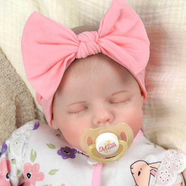 JIZHI Reborn dolls Age 3+ - 17-Inch Handmade Realistic Baby Dolls Soft Cloth Body with Toy Accessories, Reborn Baby Dolls Like a Lifelike Baby(Sleeping baby)