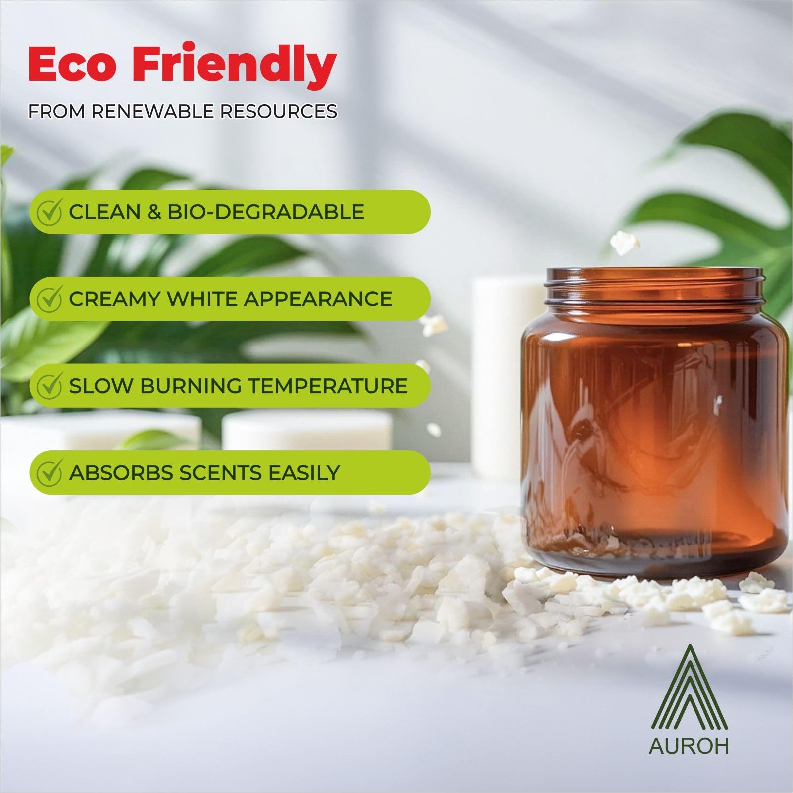 100% Pure Soy Wax 5KG Natural SOYA Container Wax Flakes for Candle Making, Wax Melts  Biodegradable, eco-Friendly Wax