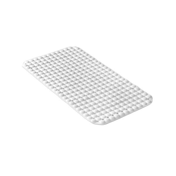 TATAY Non Slip Bath Mat | 50% Recycled Material | Strong Suction Cups & Comfortable Feel Durable | Soft Touch | 68x37 cm ? White