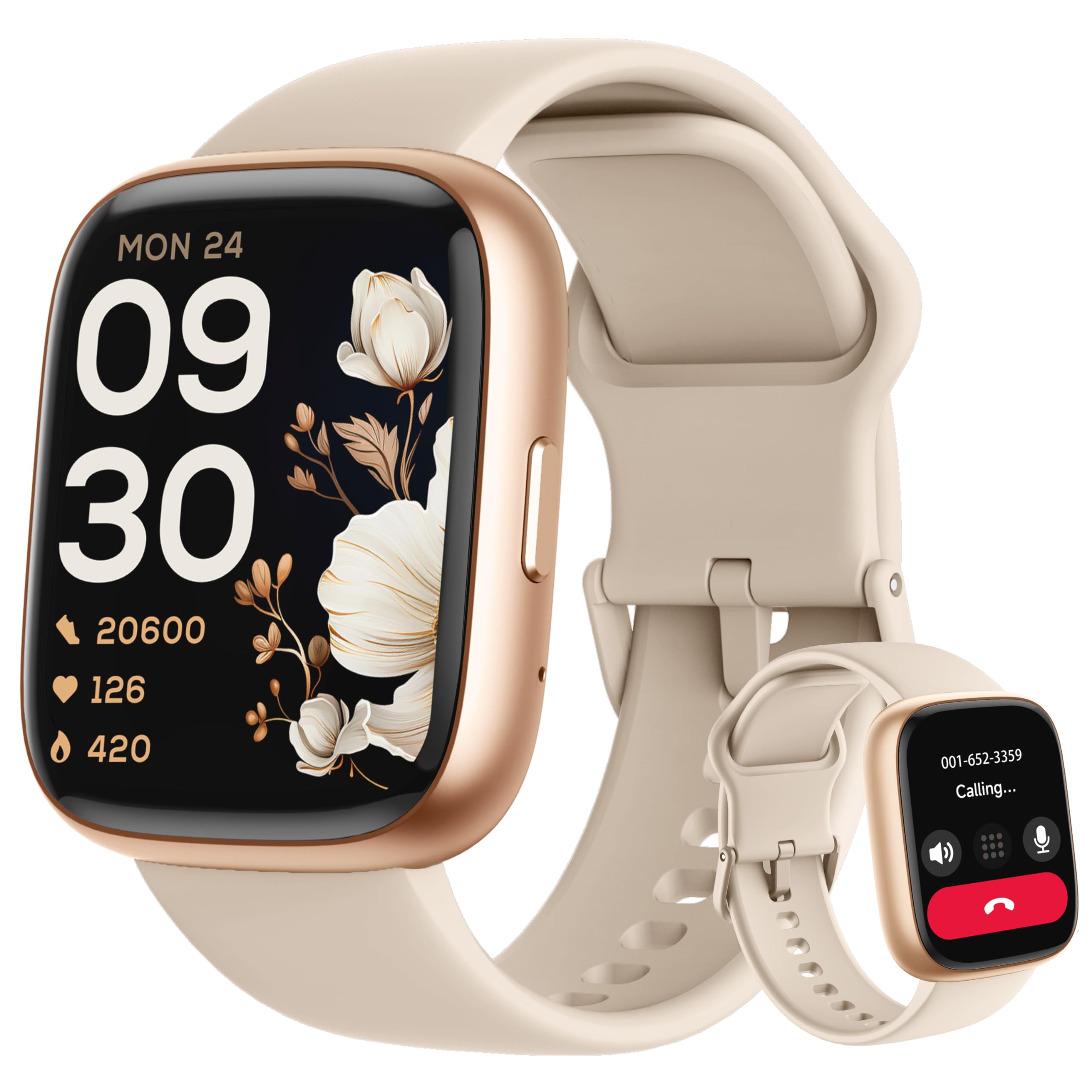 Smart Watch, Alexa Built-in, Answer/Make Calls 44mm Smartwatch Women Men, 1.83'' Sports Watch IP68 Waterproof, Heart Rate SpO2 Sleep Stress Monitor, Step Counter Watch for Android & iOS Phone