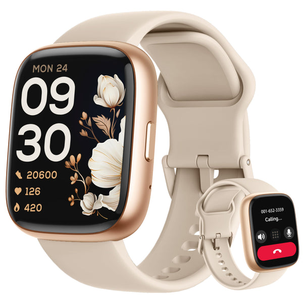 Smart Watch, Alexa Built-in, Answer/Make Calls 44mm Smartwatch Women Men, 1.83'' Sports Watch IP68 Waterproof, Heart Rate SpO2 Sleep Stress Monitor, Step Counter Watch for Android & iOS Phone