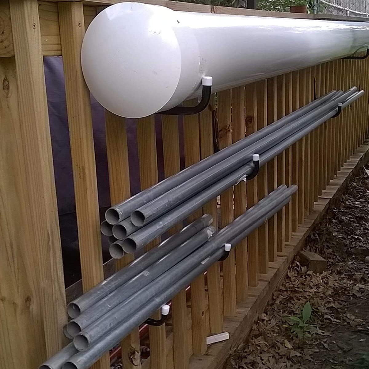 pipabiba 17cm Garage Storage Ladder Hooks, 6 Pack Heavy Duty Wall Mount Utility Hanger Organizer to Folded Chairs, Bicycles, Power Tools, Garden Hoses (19cm x 17cm)