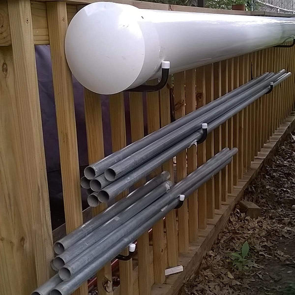 pipabiba 17cm Garage Storage Ladder Hooks, 6 Pack Heavy Duty Wall Mount Utility Hanger Organizer to Folded Chairs, Bicycles, Power Tools, Garden Hoses (19cm x 17cm)