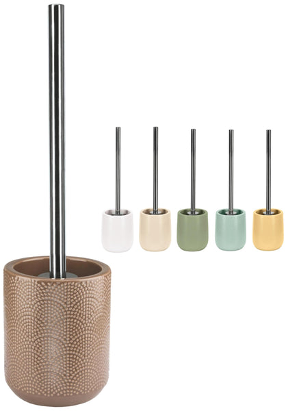 KW Luxury Ceramic/Porcelain/Stoneware Toilet Brush and Holder (Cappucino)
