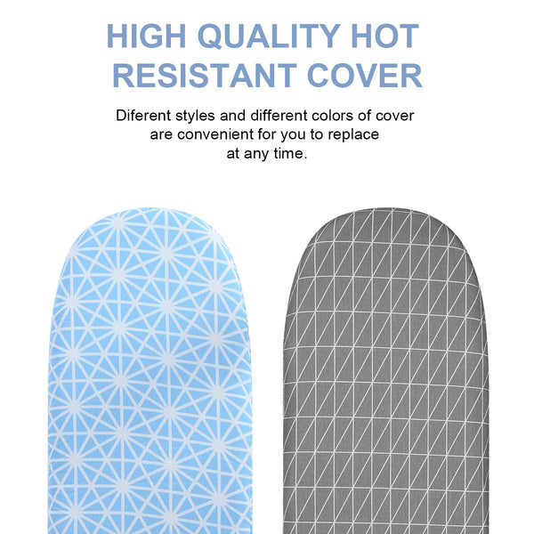 Johgee Foldable Table Top Ironing Board with Iron Rest, Compact Folding Steam Iron Table with 2 Covers, Non-Slip Folding Legs, Light Weight,