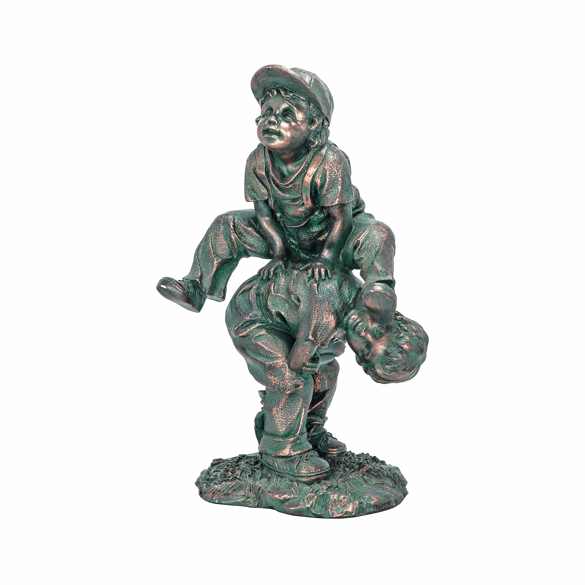 Design Toscano Leap Frogging Playing Boys Garden Statue, Full Color
