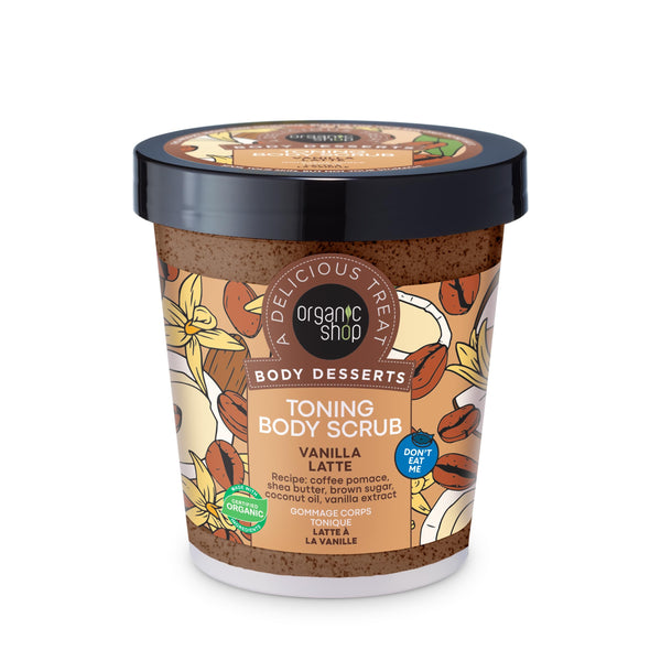 Organic Shop Body Desserts Toning Body Scrub Vanilla Latte, 450 ml