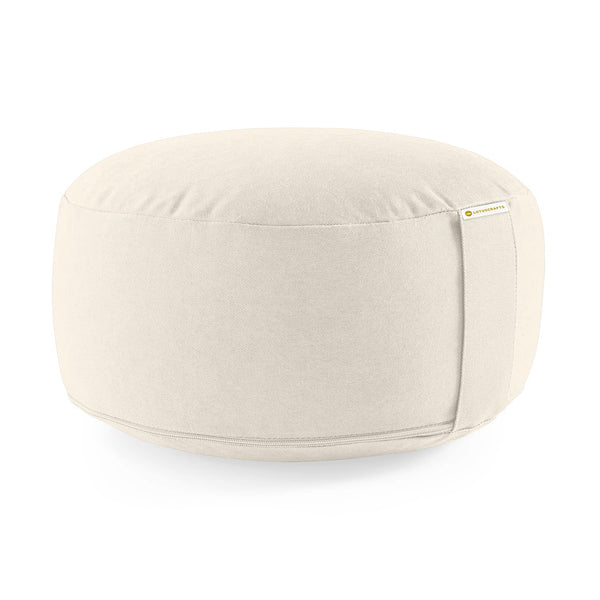 Lotuscrafts Meditation Cushion LOTUS - Height 15 cm - Spelt Filling - Washable Cover Organic Cotton - Floor Cushion for Meditation - Yoga Cushion -