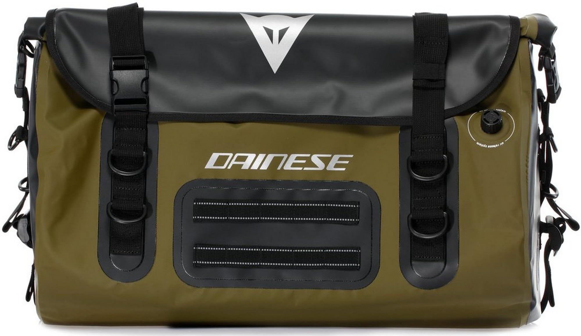 Dainese - Explorer Wp Duffel Bag 45L, Motorbike Travel Bag, Waterproof Material, PVC, for Men and Women, Black/Green