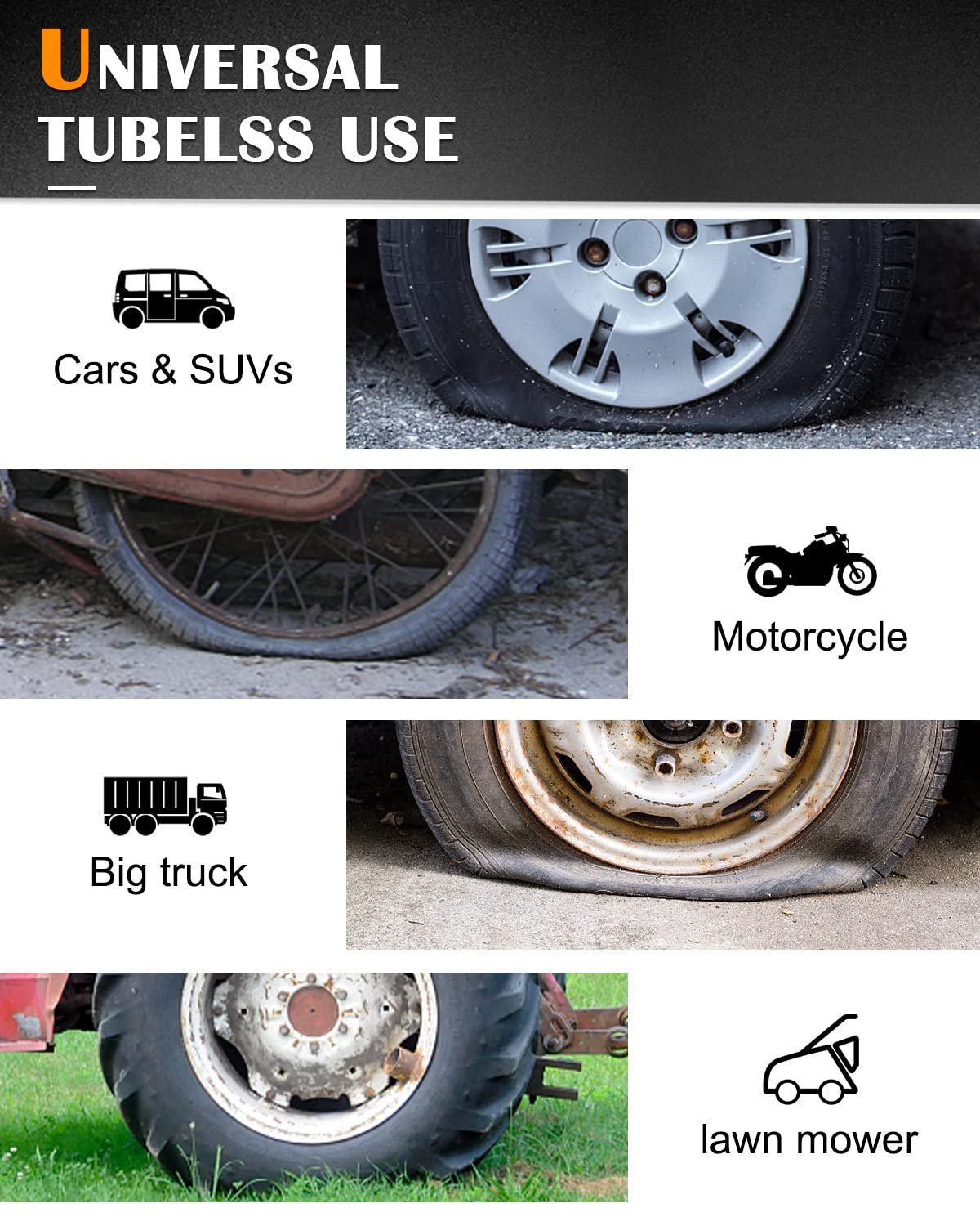 MAIKEHIGH Heavy Duty Tyre Puncture Repair Kit, 69Pcs Tubeless Car Tyre Plug Set for Auto, ATV, Truck, Tractor, Motorcycle, Off-Road (Blue)