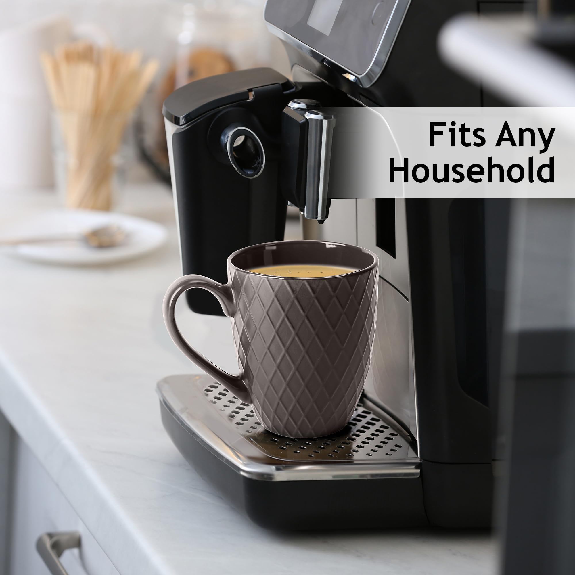 MIAMIO  6 x 400 ml  Coffee Mug Set/Mug - Modern Ceramic Mug Matt - Coffee Mug Large - Palmanova Collection (Beige)