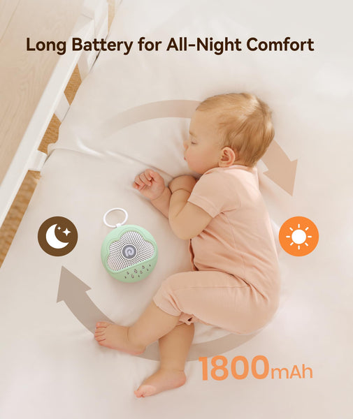 Dreamegg White Noise Machine, Portable Sound Machine Baby Features Powerful Battery, D11Max Sleep Aid Sound Machine for Baby Adults 21 Soothing Sounds for Sleeping Nursery Travel Gift USB Rechargeable