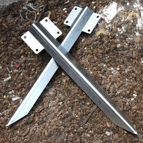 Pack of 10 Heavy Duty galvanised Steel Metal Fixing Peg Timber Corner Timber Railway Sleeper Bracket Driveway Path Edging