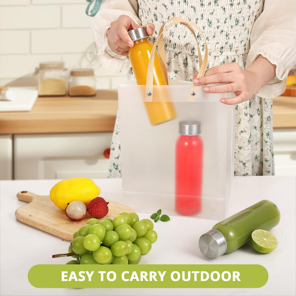 LIMILI Glass Bottles With Stainless Steel Lids, 300/350/750/1000ML Water Bottles, Leak Proof Reusable Drinking Bottles for Hot Cold Drinks, Work, Gym, Home