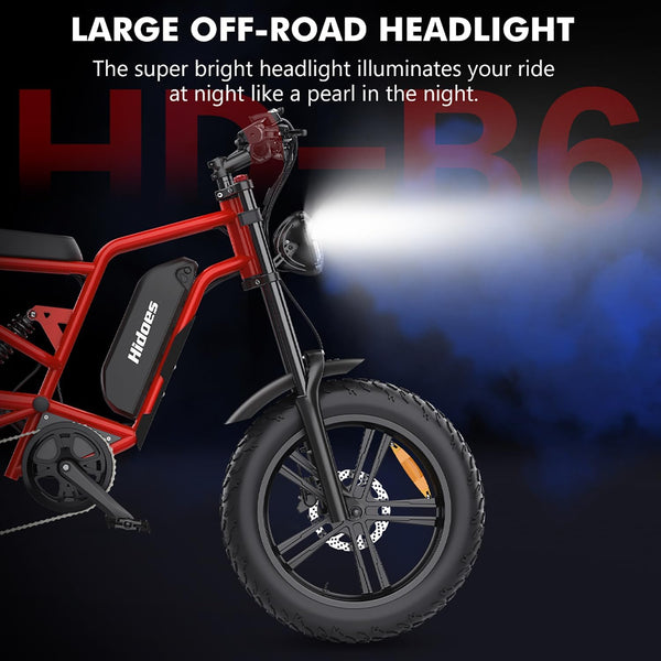 iENYRID Electric Bike for Adults,Fat Tire Hidoes B6 25KM/H Electric Bike Bicycles 15Ah Removable Battery E Bikes for Adults Electric Mountain Bike for Men