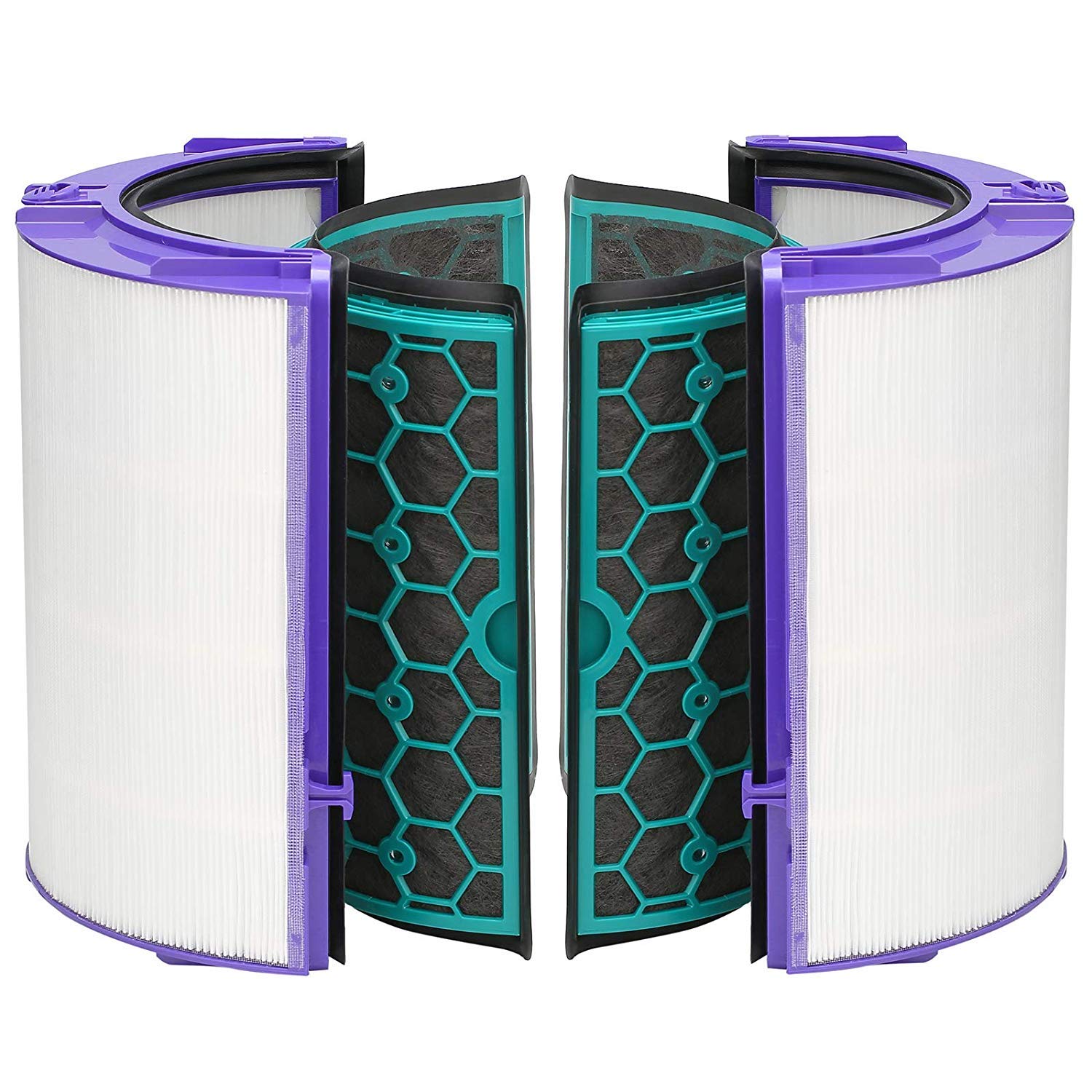 SPARES2GO 360 Glass HEPA Filter and Activated Carbon Filter for Dyson fits Pure Cool DP04 HP04 HP07 HP09 PH01 PH03 TP04 TP07 TP09 Air Purifying Tower