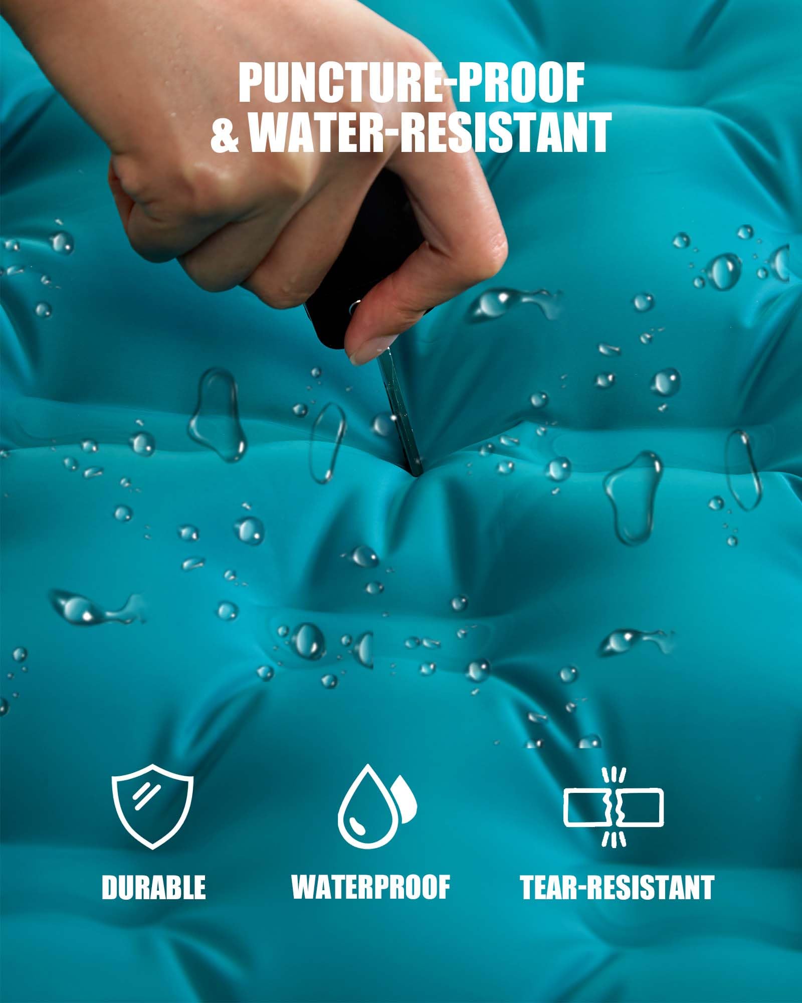 AKSOUL Self Inflating Sleeping Mat for Camping: 8-12CM Thickness Single Camp Mattress, Double Joinable Camping Inflatable Mat