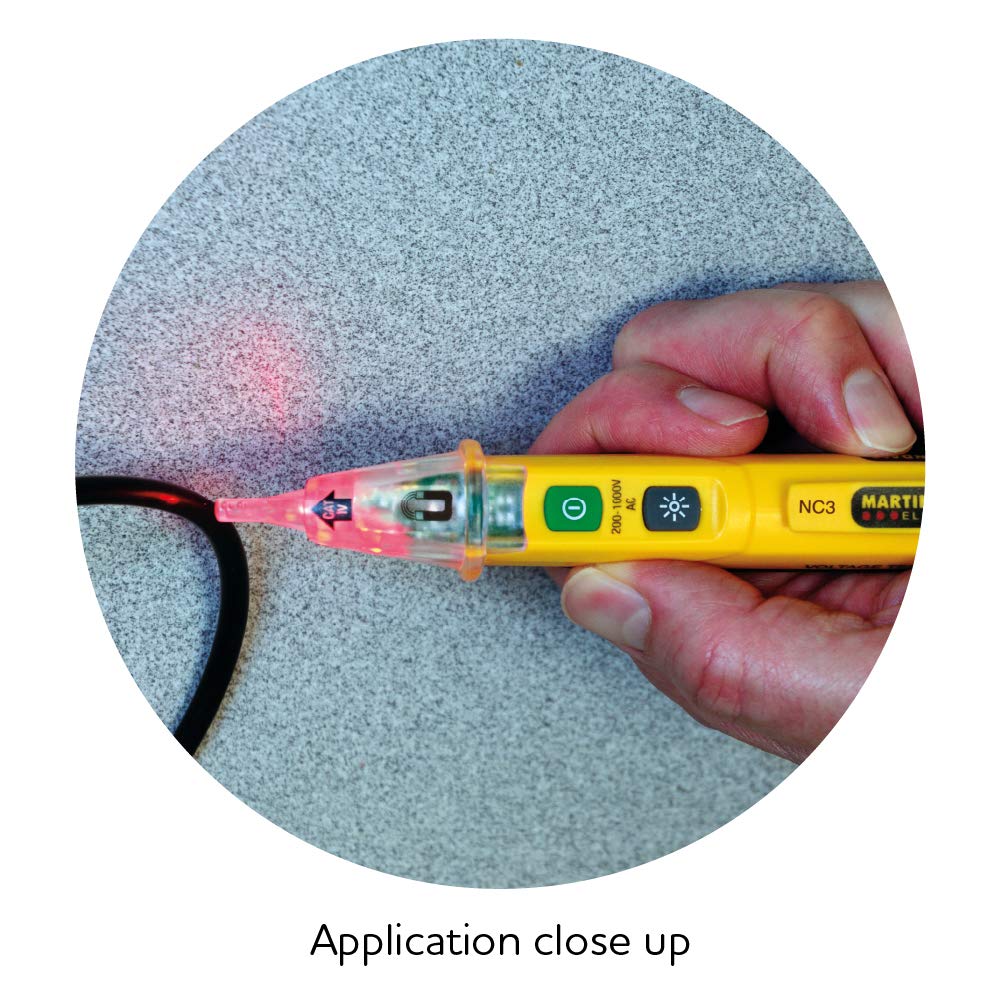 Martindale NC3 Non-Contact Voltage and Magnetic Field Tester Pen, Audible & Visual Indication, LED Torch, 200–1000V AC