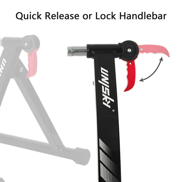 UNISKY Bike Trainer Stand Turbo Trainer Indoor Riding Stand Magnetic Bicycle Training Stand with 6 Level Resistance Fit for 26-28 inch, 700C wheel