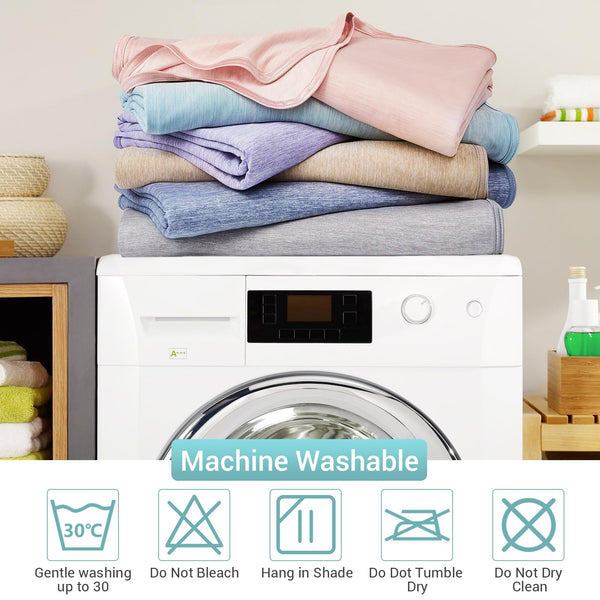 Elegear Cooling Blanket for Night Sweats, Q-Max 0.5 Arc-Chill Summer Cool Fiber Throw for Bed Sofa Chair Travel Adult Kids Hot Sleeper, Comfort, Lightweight, Twin/Double, 150x200cm, Gray