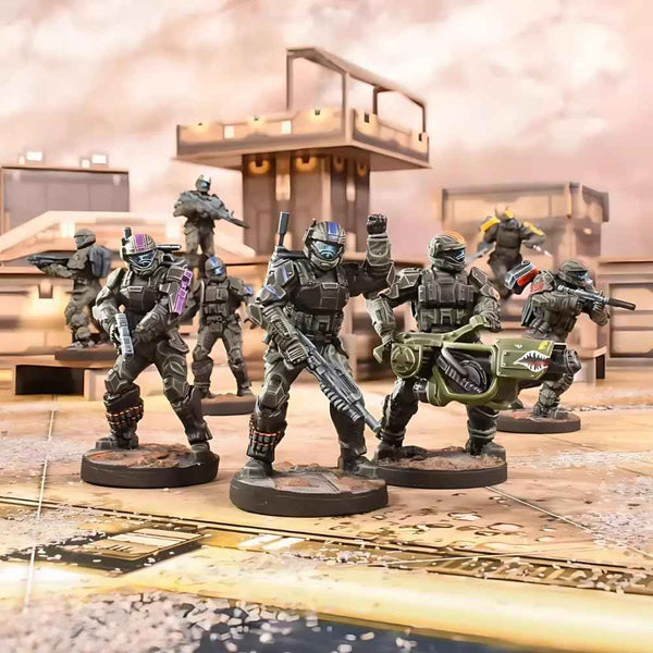 mantic Halo: Flashpoint – Feet First Into Hell | ODST Faction Expansion for Tactical Sci-Fi Miniatures Games | Miniatures, Urban Terrain & Playmat | Requires Starter Set