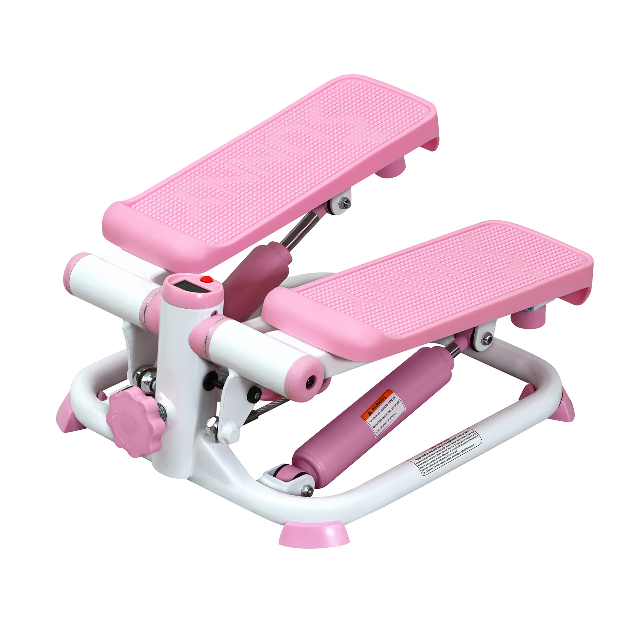 Sunny Health and Fitness Exercise Stepping Machine, Portable Mini Stair Stepper for Home, Desk or Office Workouts (Pink) - P2000