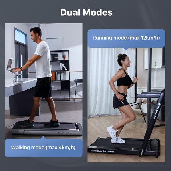 Mobvoi Home Smart AI Treadmill Ultra 6% Incline 3 in 1 Walking Pad Treadmills for Home Office TicSports APP 2.5HP Running Treadmill Handrail Holder for Cup Phone Laptop Speaker 12KMH 120KG