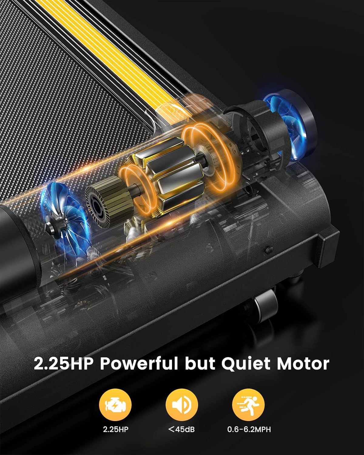 UREVO Treadmills for Home Foldable with 12 HIIT Modes, 1-10 KM/H Walking Pad Running Machine, Compact Portable Folding Treadmill with LCD Display, Full Exercise - Aerobic and Anaerobic Balance