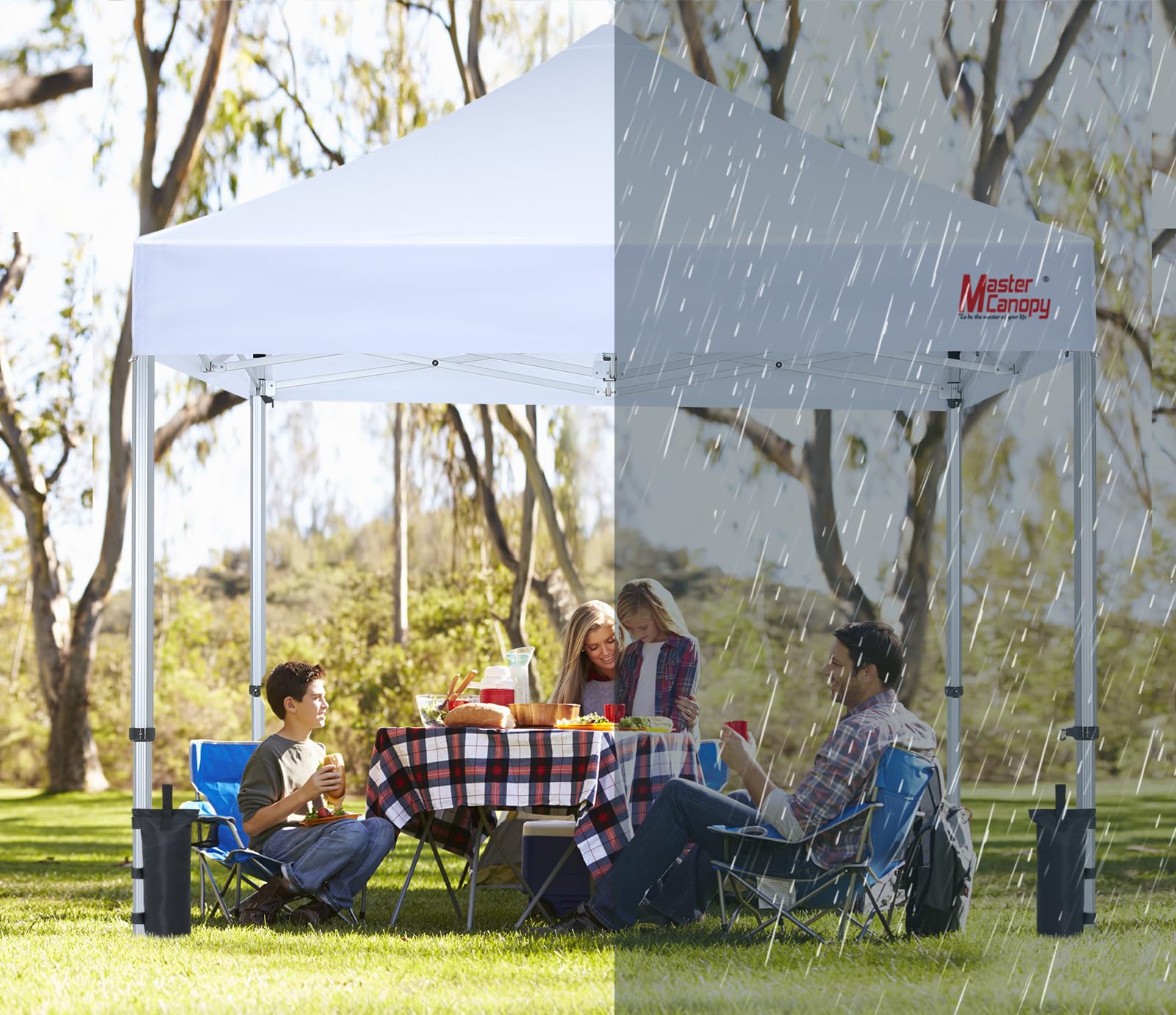 MASTERCANOPY Set of 4 Gazebo Sand Weights SandBags with Pothook for Pop Up Portable Folding Canopy, (Small, Black, Up to 31KG IN TOTAL)