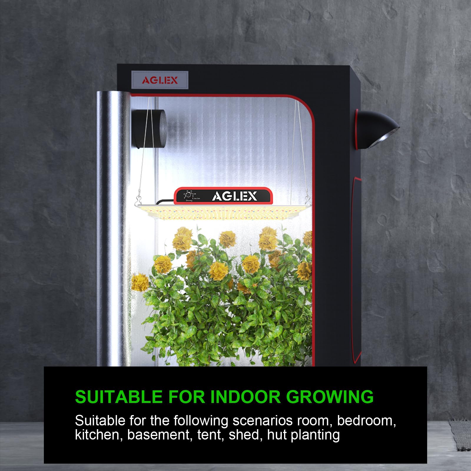 AGLEX K4000 LED Grow Light, 2024 Upgraded Grow Light with Daisy Chain & Dimmable, Full Spectrum Plant Grow Lights for Hydroponic Indoor Plants Seeding Veg Flower Growing Lamps 5X6 FT Grow Tent