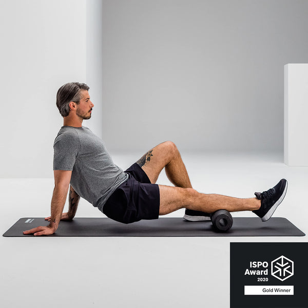 BLACKROLL? Twin fascia roller (30 cm x 13 cm), massage roller with cut-out for the spine, fitness roller for spot self-massage, medium hardness, made