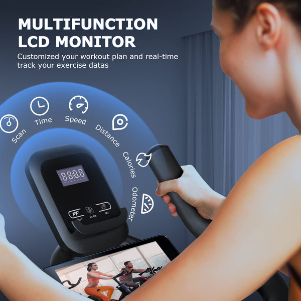 Wenoker Exercise Bike Indoor Cycling, Spin Bike Exercise Equipment for Home Gym Use with LCD Display & Tablet Holder Fitness Workout Cardio Training Machine